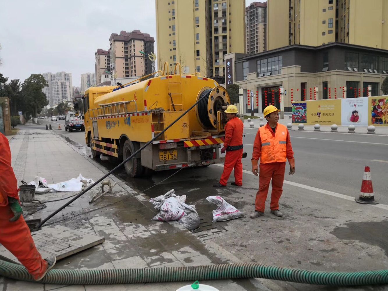 毛嘴镇排污管道清淤-管道清洗